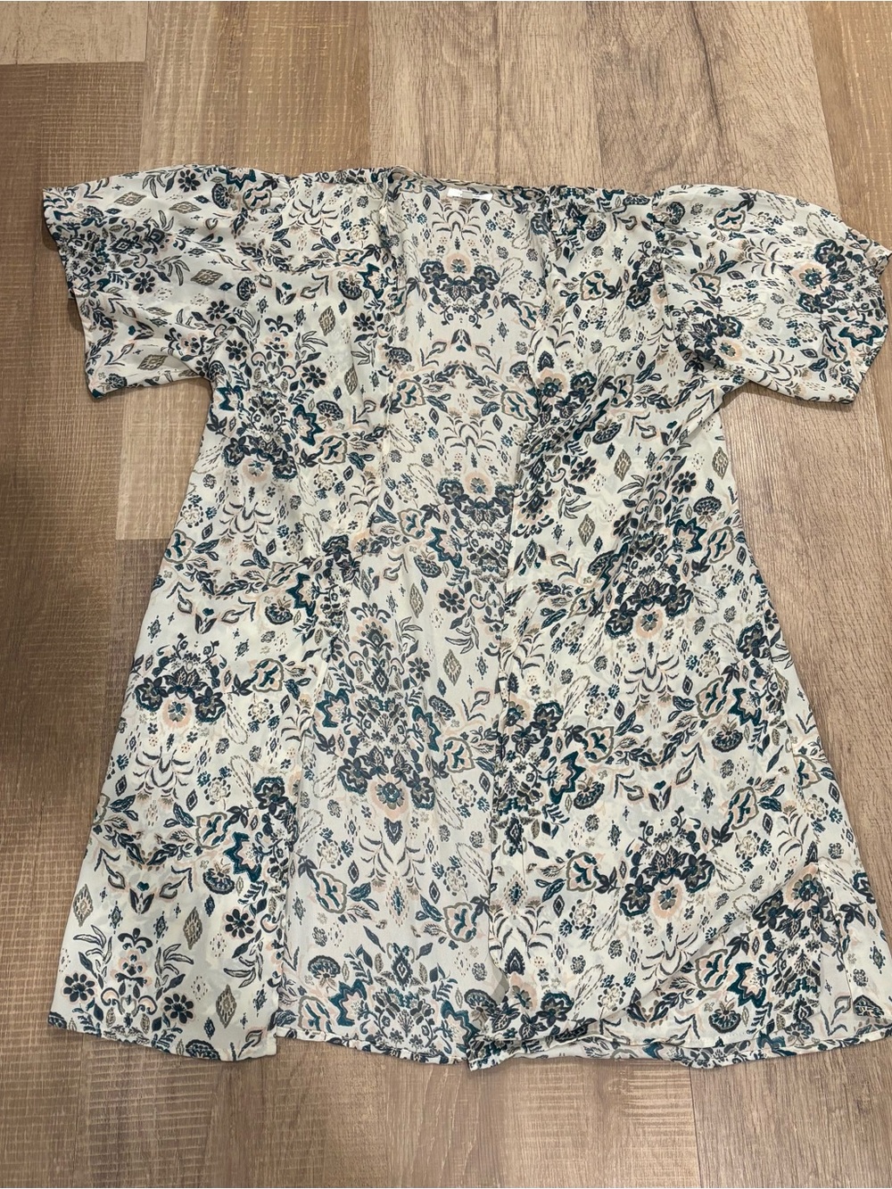 Maurices Cream Floral Kimono